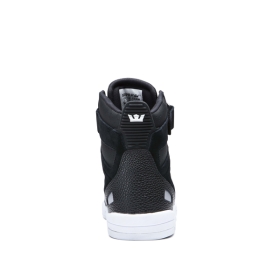 Supra Mens BREAKER Black/Silver/white High Top Shoes | CA-42141